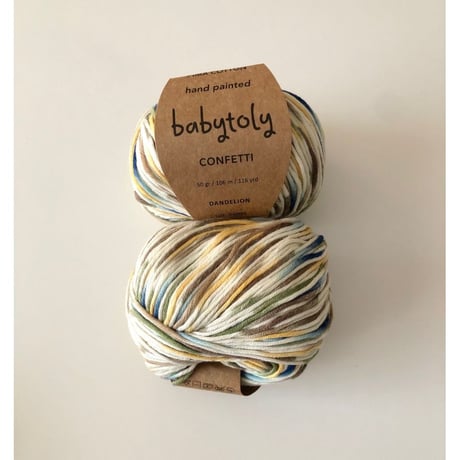 予約【babytoly】DANDELION //Organic cotton yarns/Confetti