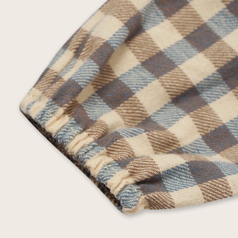 organic zoo】Shoreline Gingham Onesie | lana