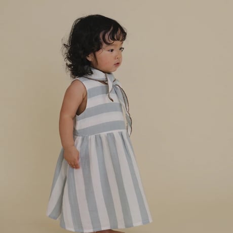 【organic zoo】Sardine Stripes Sleeveless Dress