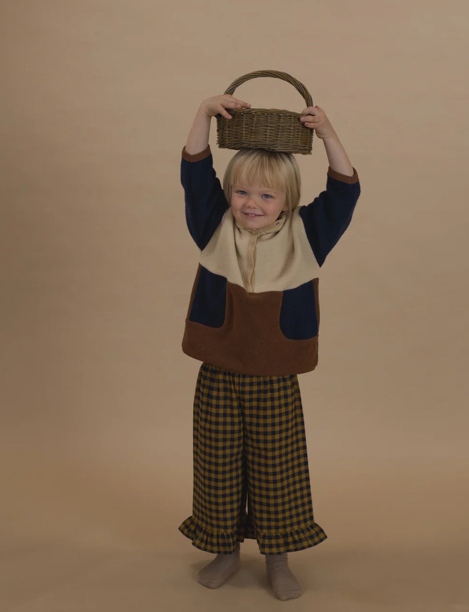 organic zoo】Blueberry Gingham Frill Culottes |