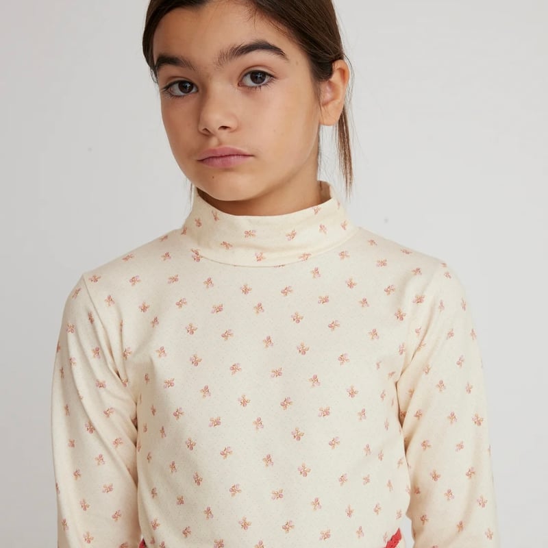 Bebe Organic】Jodie Mock Neck Tee | lana