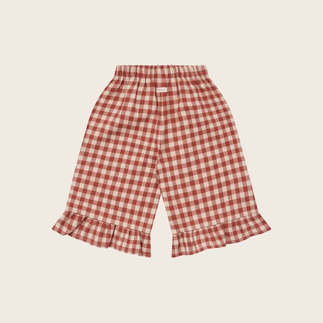 【organic zoo】Paprika Gingham Frill Culottes