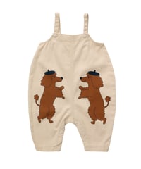 【tiny cottons】poodle baby dungaree/vanilla
