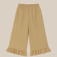 【organic zoo】Women's Grid Wheat Check Frill Culottes