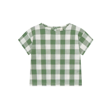 【organic zoo】Dill Gingham Boxy T-Shirt