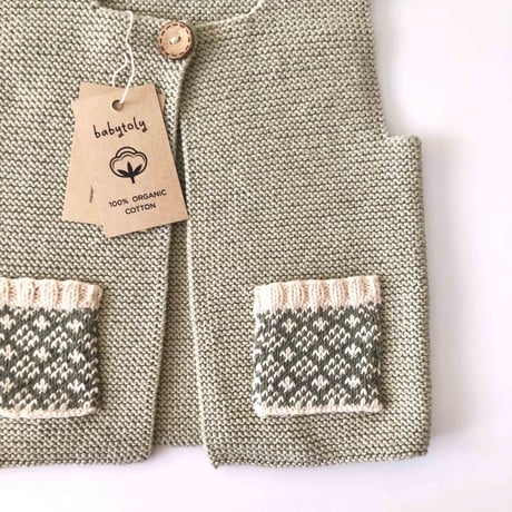 予約【babytoly】folk vest