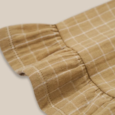 【organic zoo】Grid Check Wheat Frill Culottes