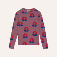 【the campamento】BIG FLOWERS PURPLE TSHIRT
