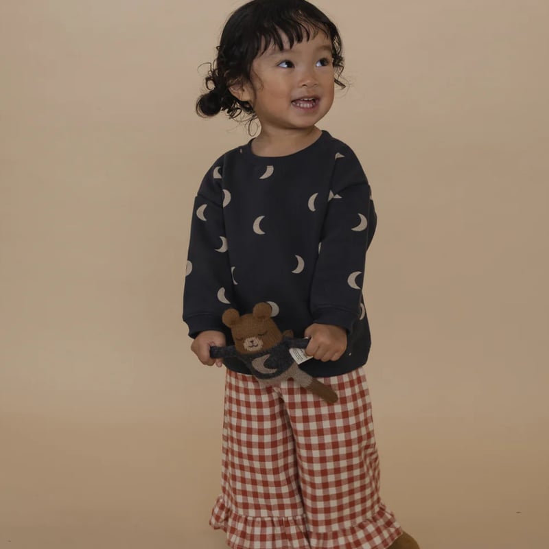 ボトムス organic zoo Gingham Frill Culottes organic zoo】Blueberry Gingham Frill Culottes |