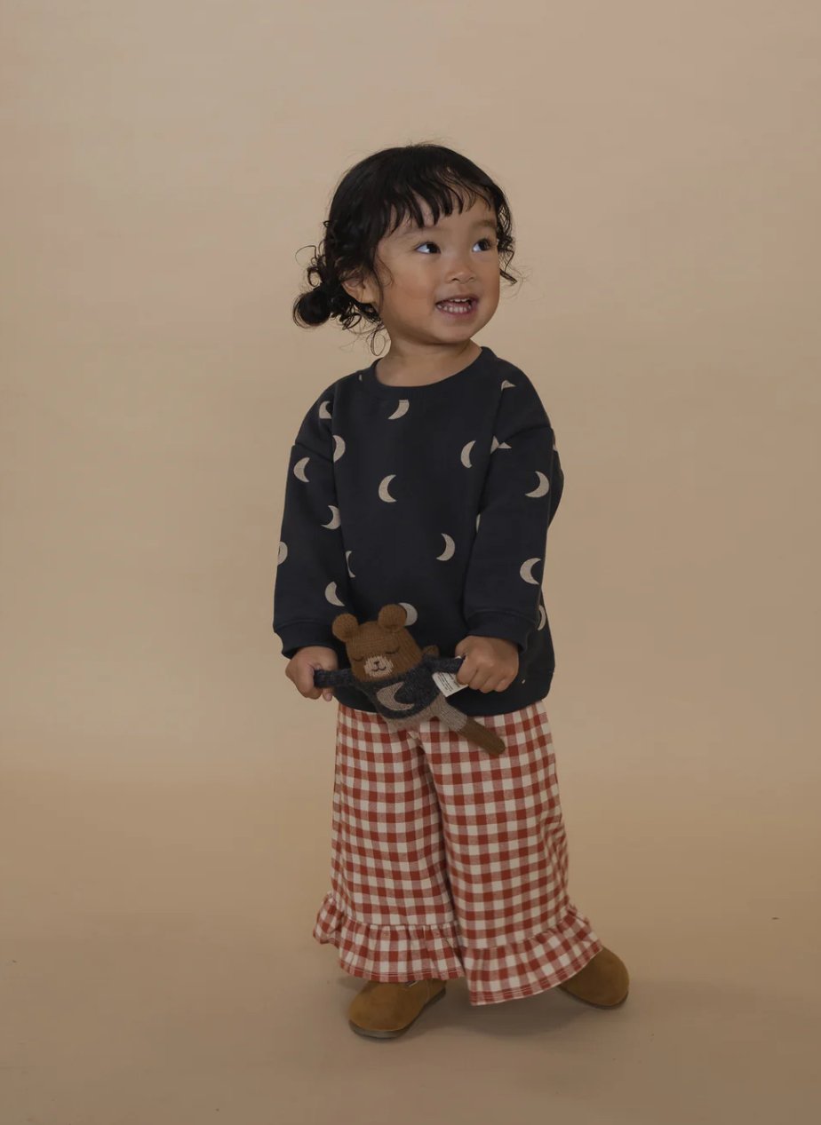 organic zoo】Paprika Gingham Frill Culottes | lana