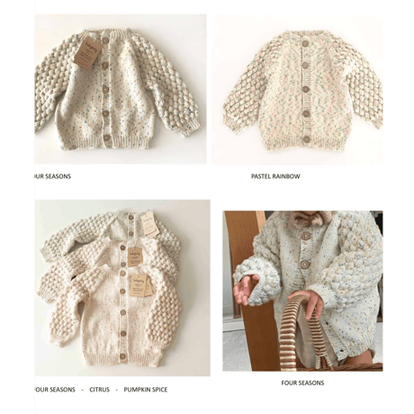 予約【babytoly 】adele cardigan/confetti