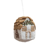 予約【Shirley Bredal】Gingerbread House Ornament / White