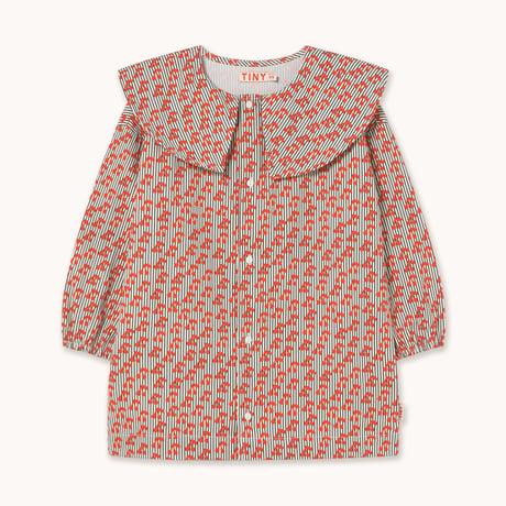 【TINYCOTTONS】CHERRIES WOVEN DRESS *light cream*