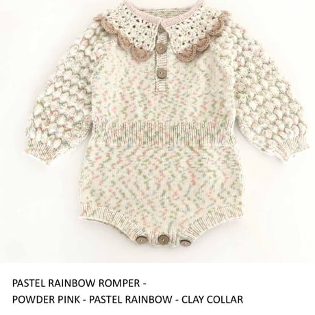 予約【babytoly 】adele romper with collars/confetti