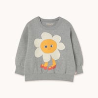 【TINYCOTTONS】FLOWER GRAPHIC SWEATSHIRT *medium grey heather*