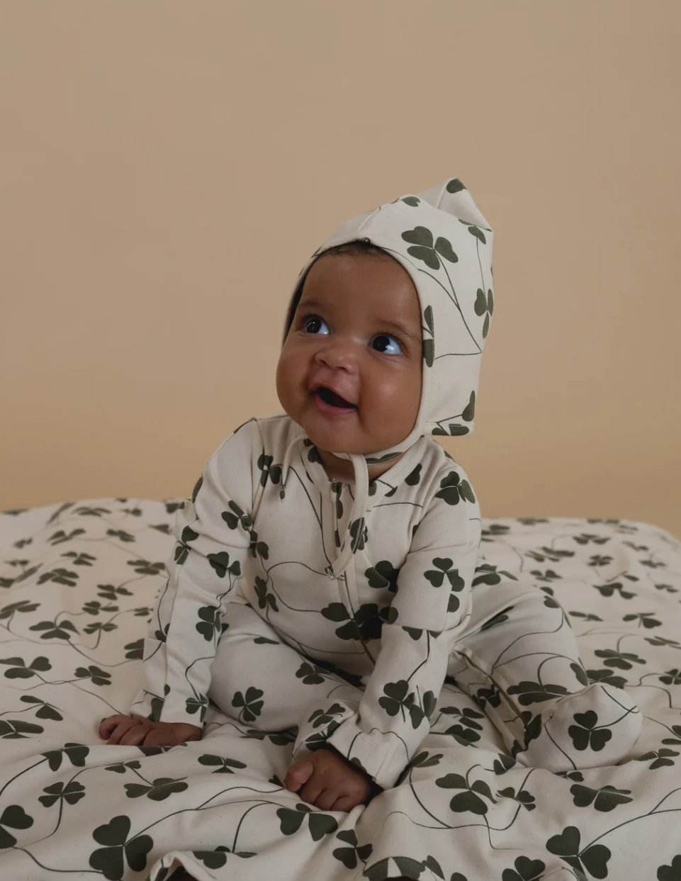 organic zoo】Clover Zip Sleepsuit Undyed | lana