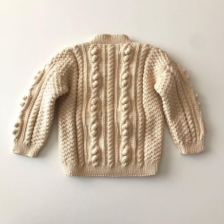 予約【babytoly】cable popcorn cardigan