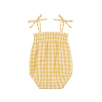 【organic zoo】Honeycomb Gingham Spaghetti Bodysuit