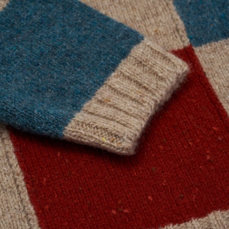 【organic zoo】Block Patchwork Wool Jumper