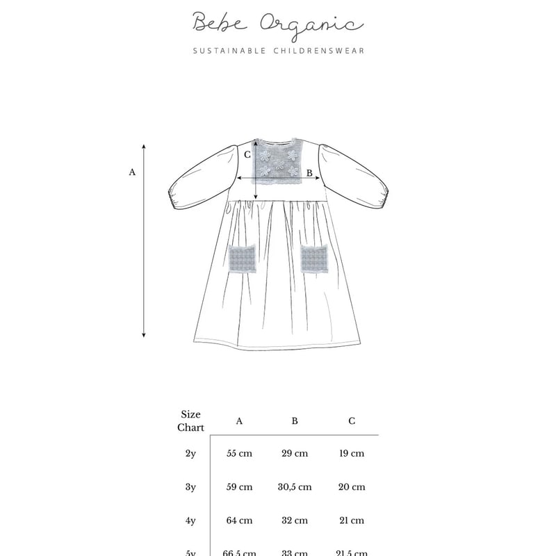 【新品未使用】Bebe organic Lena Dress ワンピース4y Bebe Organic】LENA DRESS | lana