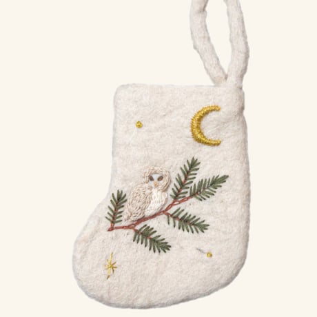 予約【Shirley Bredal】Mini Stocking Owl in Branch