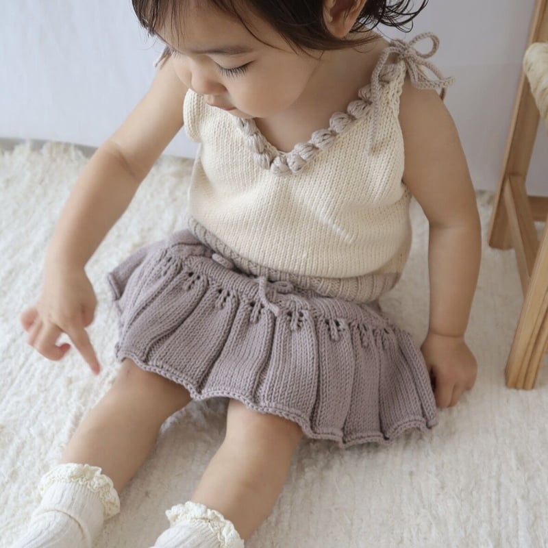 babytoly ニットスカート スケポン　powder pink 1-3y babytoly ニットスカート スケポン powder pink 1-3y babytoly