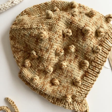【babytoly 】 popcorn bonnet/confetti caramel