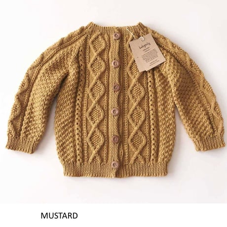 予約【babytoly】cable cardigan