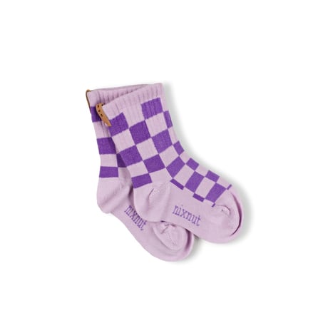 【nixnut】Checkered Socks/PURPLE