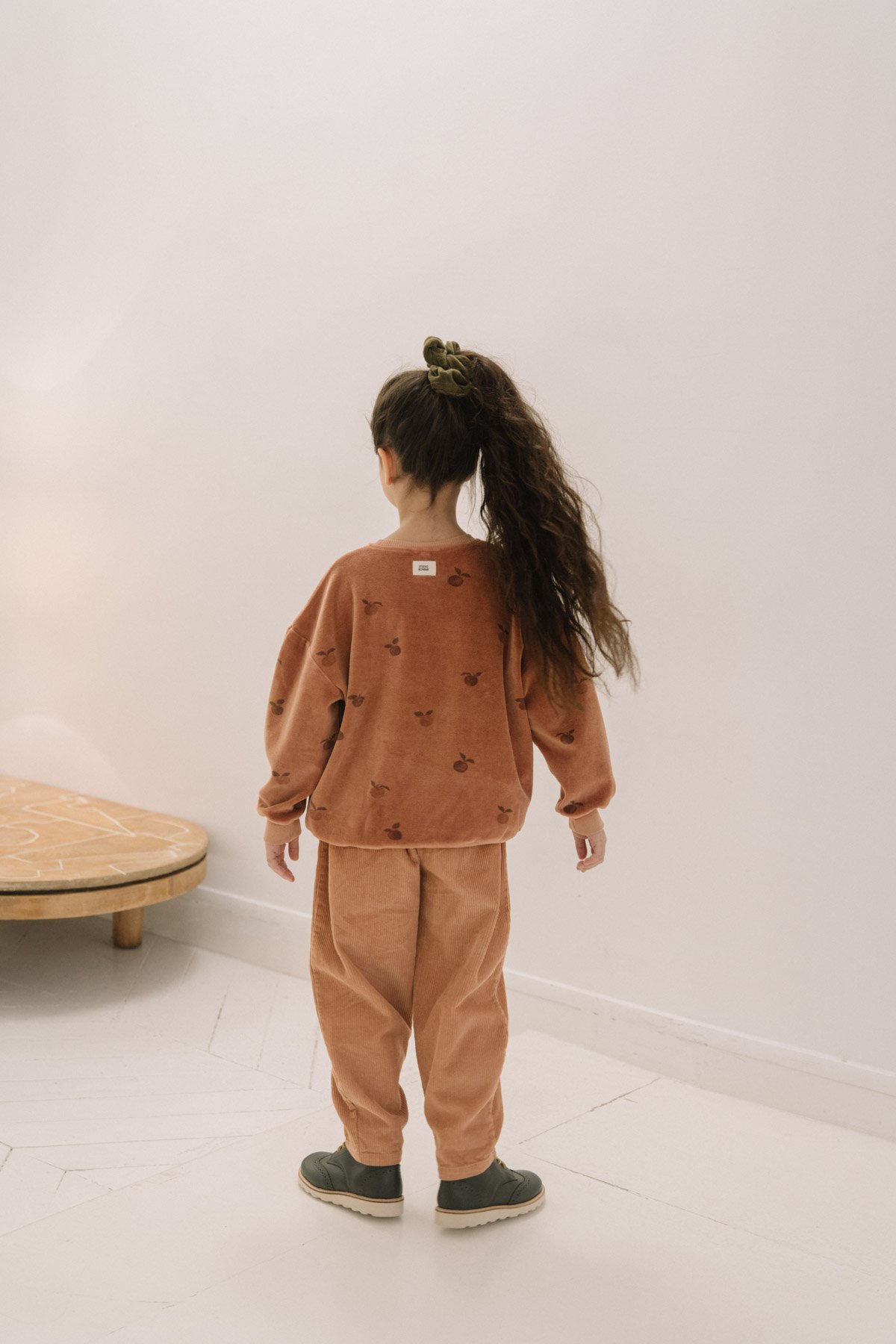 BOHEME ♡ CARROT PANTS CORDEROY 36m Pantalon Carrot Velours Côtelé Bleu Naissance 10 Ans Studio