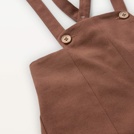 【Popelin】Terracotta panelled dungarees
