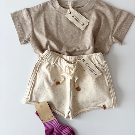 【nixnut】Basic Short/Ecru Speckle
