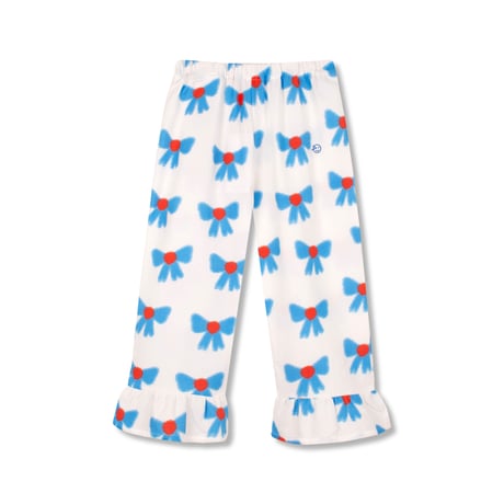 【Wynken】WIDE LEG FRILL PANT / BOW PRINT