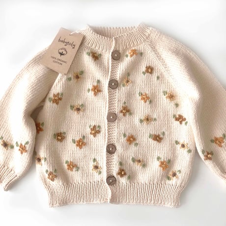 予約【babytoly】FLORAL CARDIGAN
