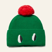 【Wynken】POM POM BEANIE PYTHON GREEN