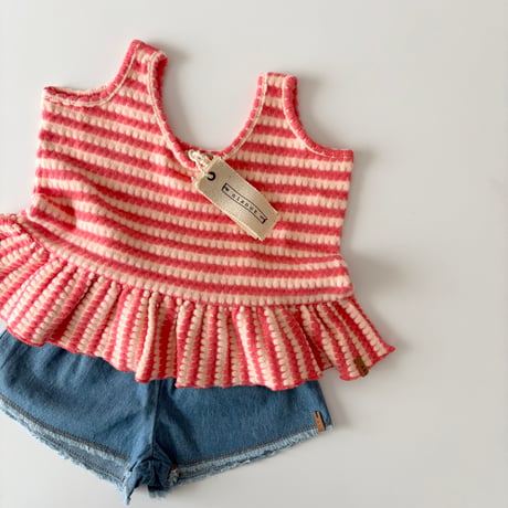 【nixnut】Sum Top/Coral Stripe