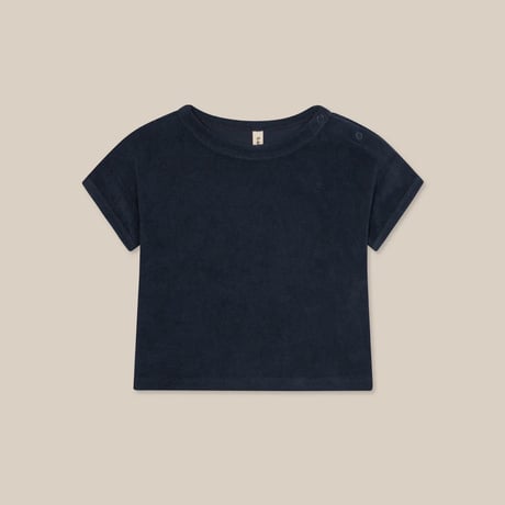 【organic zoo】Navy Terry Boxy T-Shirt