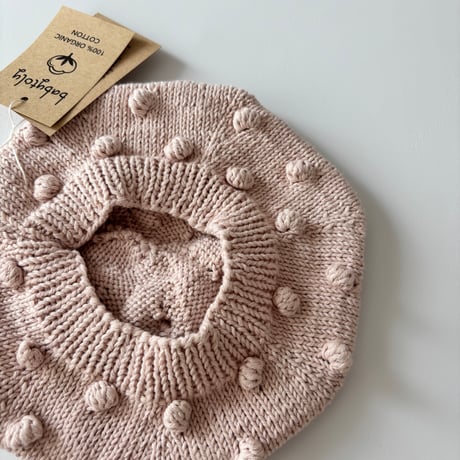 【babytoly 】popcorn berets/powder pink