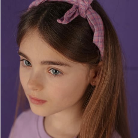 【nixnut】Bandana/LILA CHECKERED