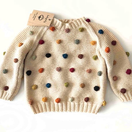 予約【babytoly】rainbow popcorn sweater