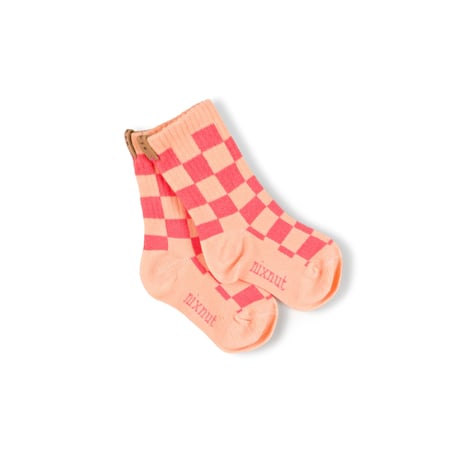【nixnut】Checkered Socks/coral