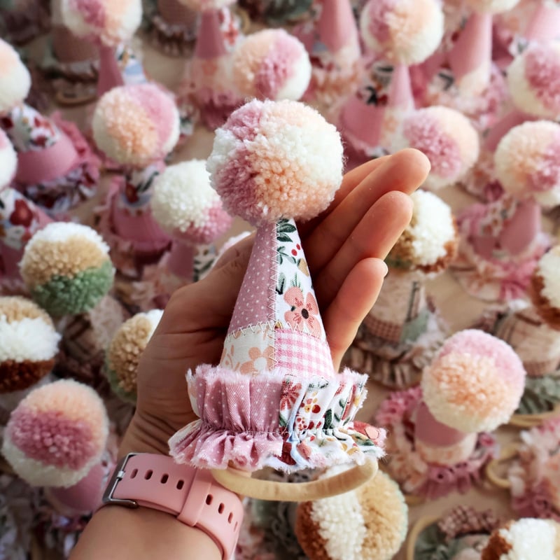 kruhitkalove】Patchwork Flowers Cotton Party Ha