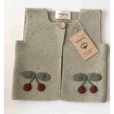 予約【babytoly】felice vest（cherry or car）
