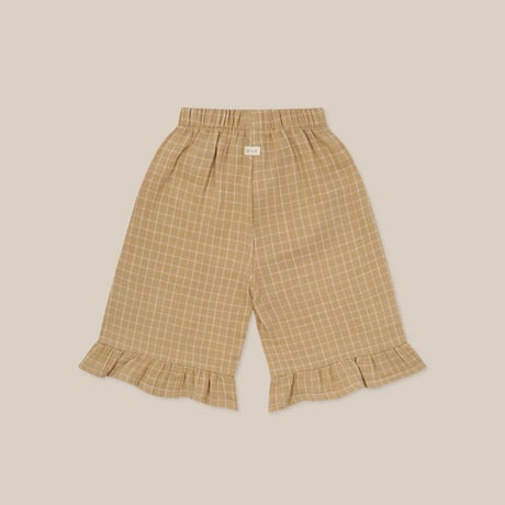 【organic zoo】Grid Check Wheat Frill Culottes