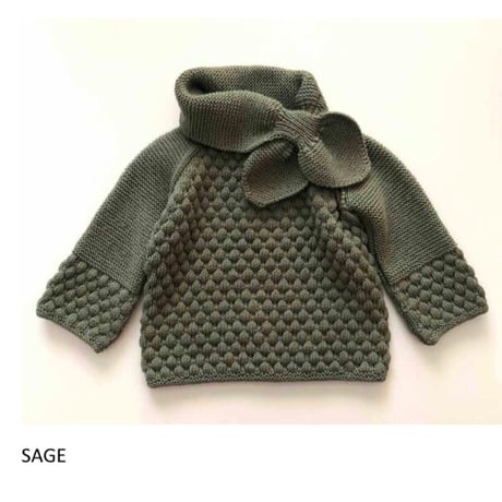 予約【babytoly 】 sahara  sweater  w/attached scarf