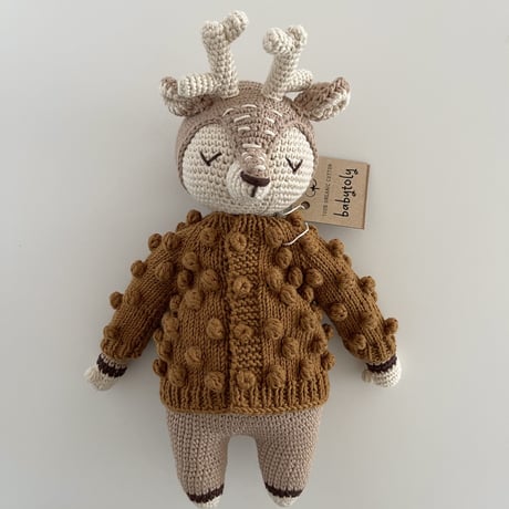 予約【babytoly】Deer Popcorn Cardigan🦌