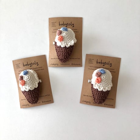 【babytoly 】 crochet clip/ice cream