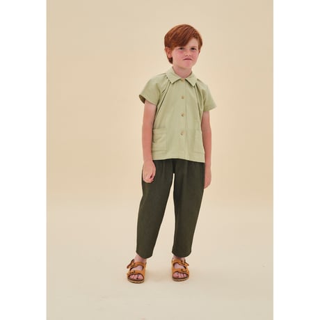【birinit】Kaki denim pleated trousers / Pantalon pinzas denim Kaki