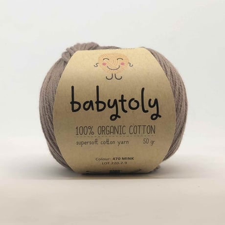 予約【babytoly】MINK//Organic cotton yarns
