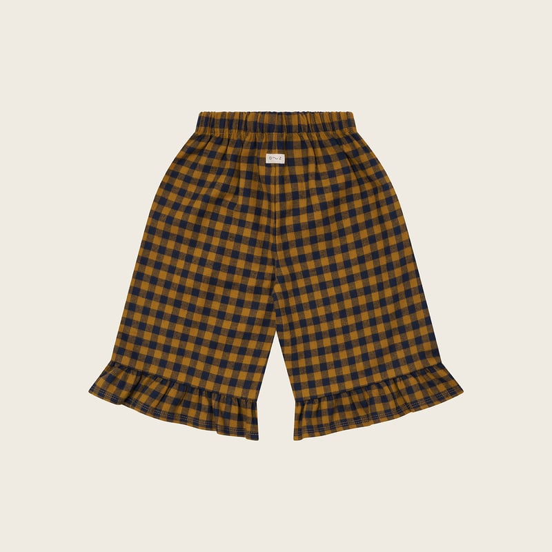 ボトムス organic zoo Gingham Frill Culottes Women's Grid Check Wheat Frill Culottes | Organic Zoo